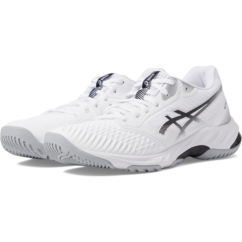 ASICS® (Women's 9.5 B) Netburner™ Ballistic FF 3 Volleyball Shoe in White/Black